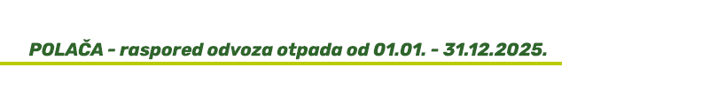 polaca raspored odvoza otpada